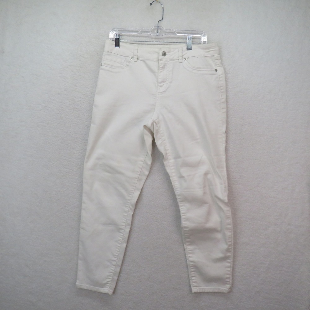 Artisan NY Womens White Skinny Jeans Size 10 Stretch Denim Mid Rise Pants